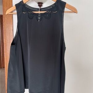 Black Sleeveless Top with neckline detail